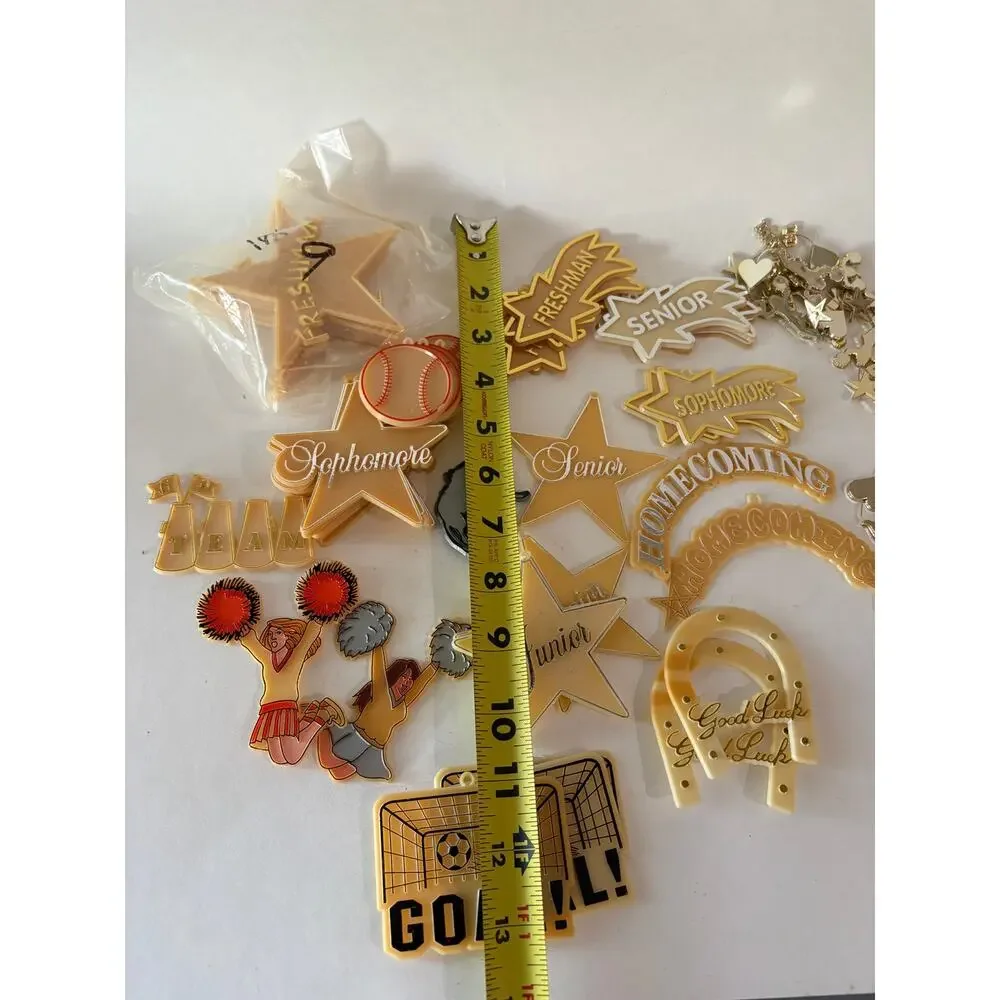 Vintage Homecoming Mum Accessories Trinkets Charms Lot Craft Supplies